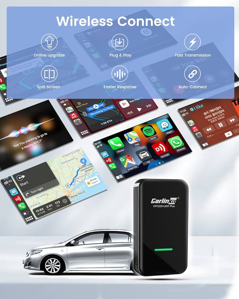 値下げしました！　Carlinkit 3.0 Bluetoothユニット Amazon.com: Carlinkit 3.0 Wireless CarPlay Adapter USB for